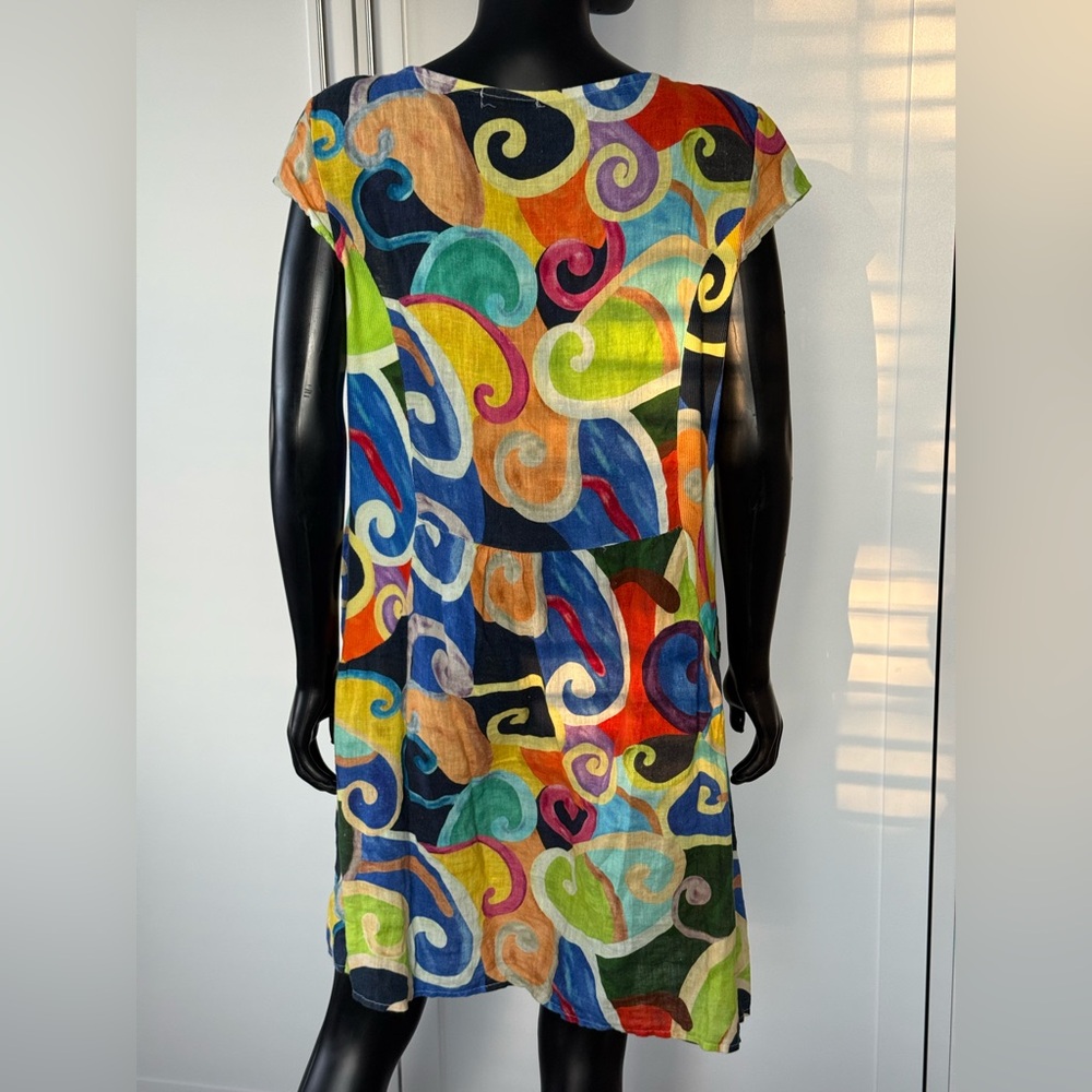 Colorful Swirl Pattern Dress - Picture 4 of 4